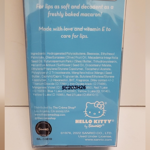 Hello Kitty Cool as Mint the Creme shop Macaron Lip Balm with Vitamin E NEW - Picture 3 of 3